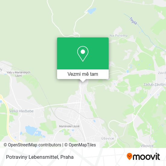 Potraviny Lebensmittel mapa