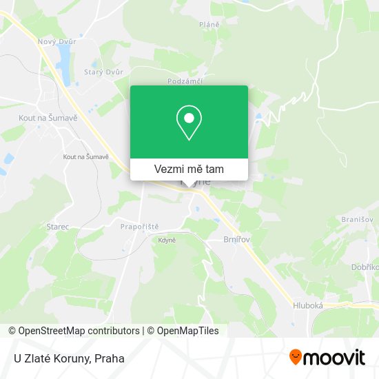 U Zlaté Koruny mapa