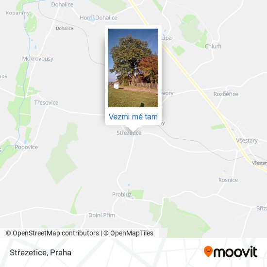 Střezetice mapa