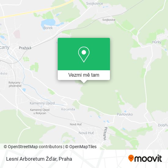 Lesní Arboretum Žďár mapa