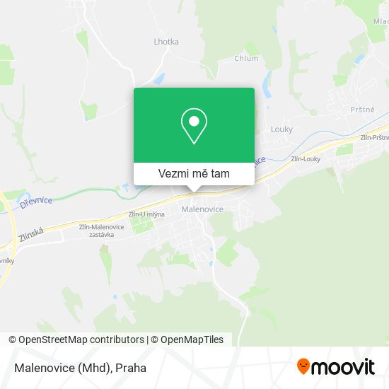 Malenovice (Mhd) mapa