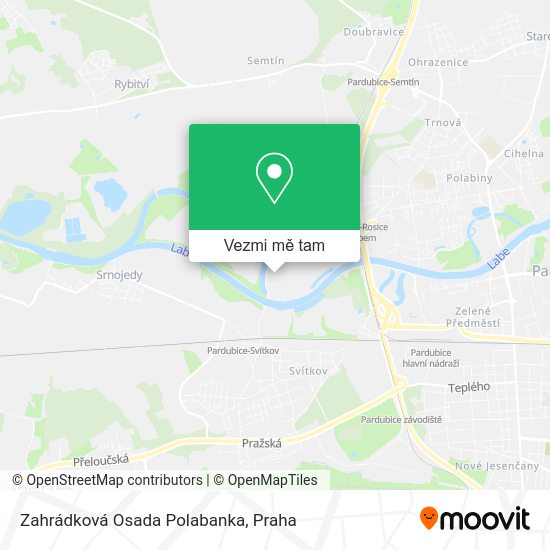 Zahrádková Osada Polabanka mapa