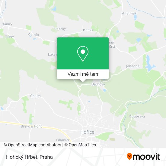 Hořický Hřbet mapa