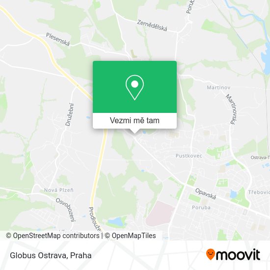 Globus Ostrava mapa