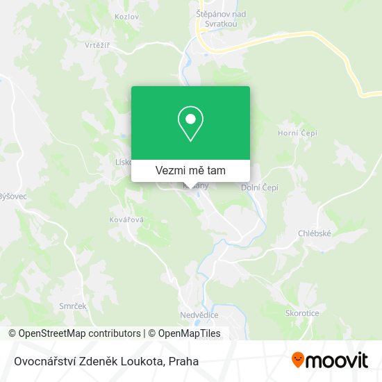 Ovocnářství Zdeněk Loukota mapa