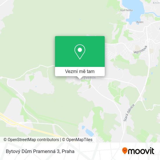 Bytový Dům Pramenná 3 mapa
