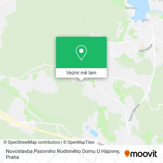 Novostavba Pasivního Rodinného Domu U Hájovny mapa