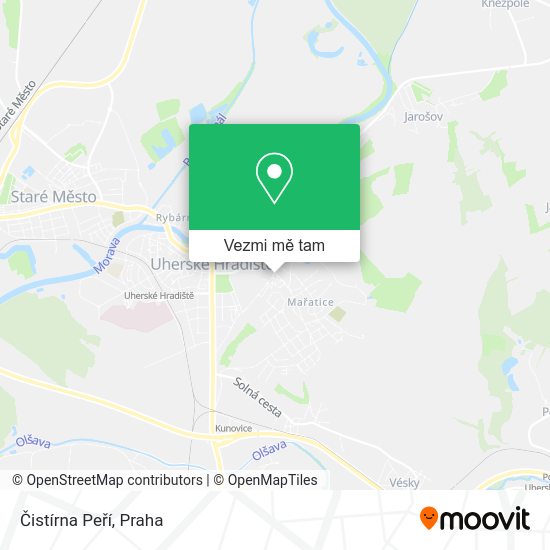 Čistírna Peří mapa