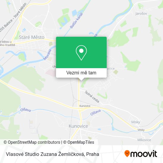 Vlasové Studio Zuzana Žemličková mapa