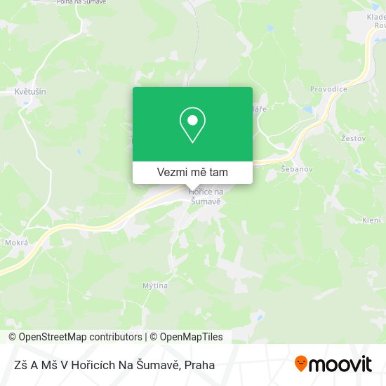 Zš A Mš V Hořicích Na Šumavě mapa