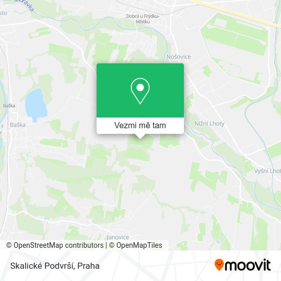 Skalické Podvrší mapa
