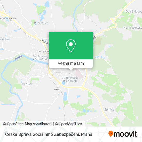 Česká Správa Sociálního Zabezpečení mapa