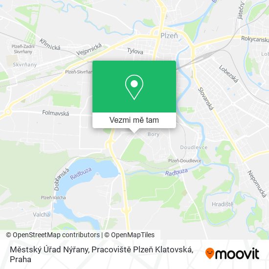 Městský Úřad Nýřany, Pracoviště Plzeň Klatovská mapa