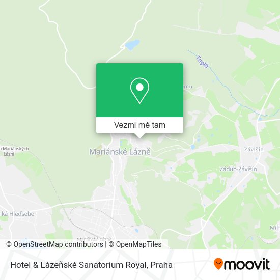 Hotel & Lázeňské Sanatorium Royal mapa