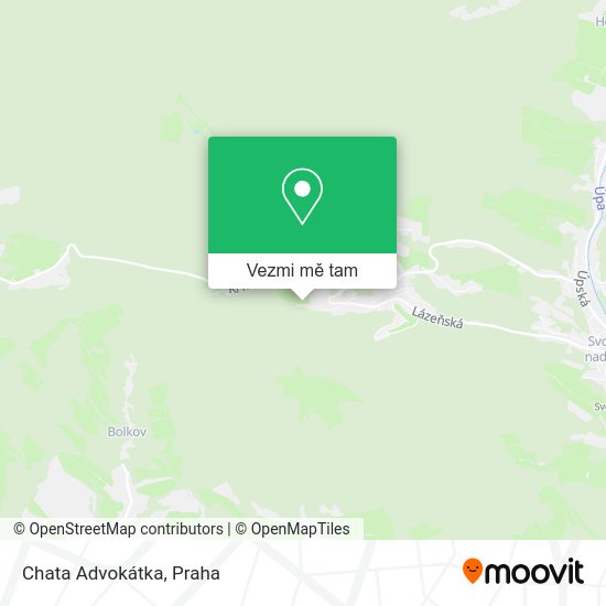 Chata Advokátka mapa