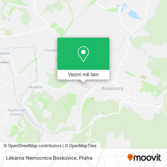 Lékárna Nemocnice Boskovice mapa