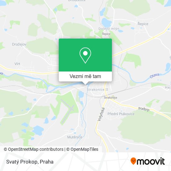 Svatý Prokop mapa