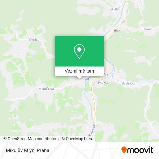 Mikulův Mlýn mapa