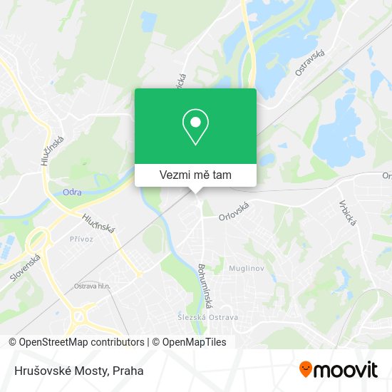 Hrušovské Mosty mapa