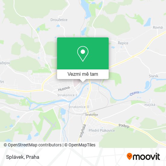 Splávek mapa
