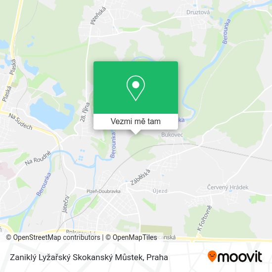 Zaniklý Lyžařský Skokanský Můstek mapa