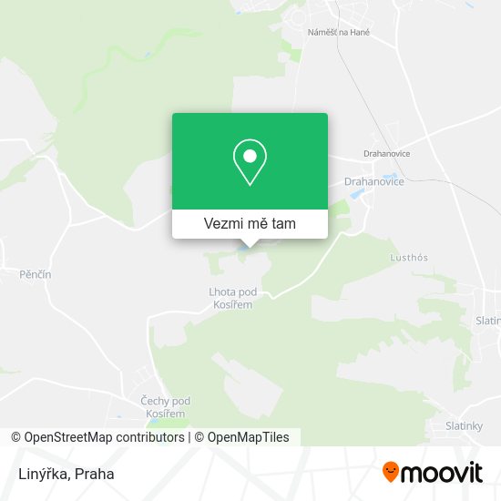Linýřka mapa