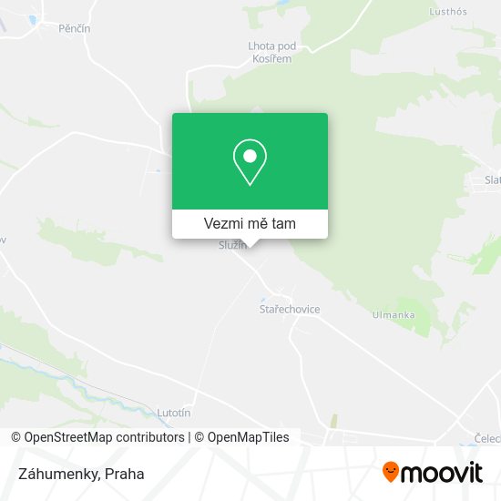 Záhumenky mapa