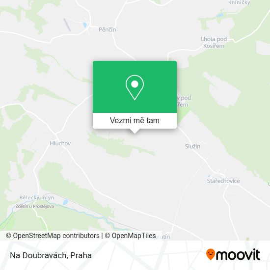 Na Doubravách mapa