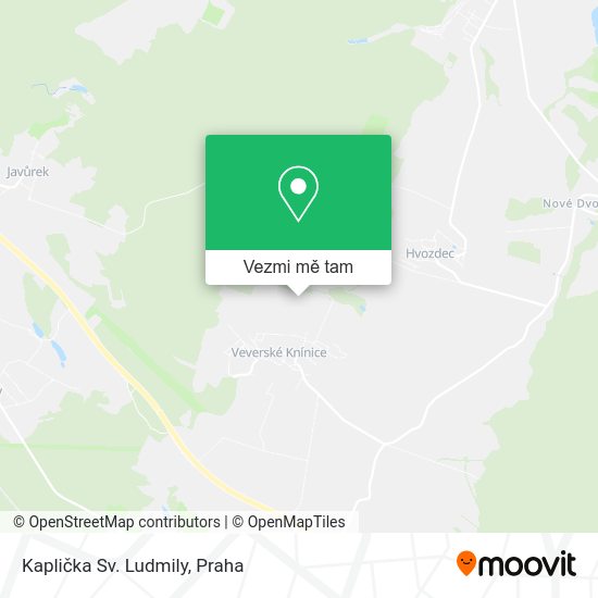 Kaplička Sv. Ludmily mapa
