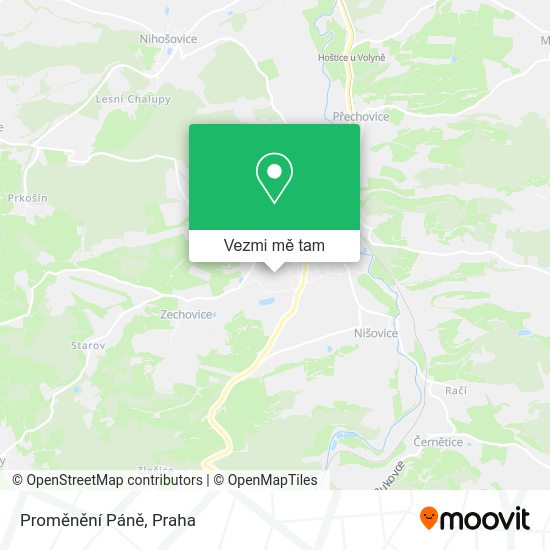 Proměnění Páně mapa