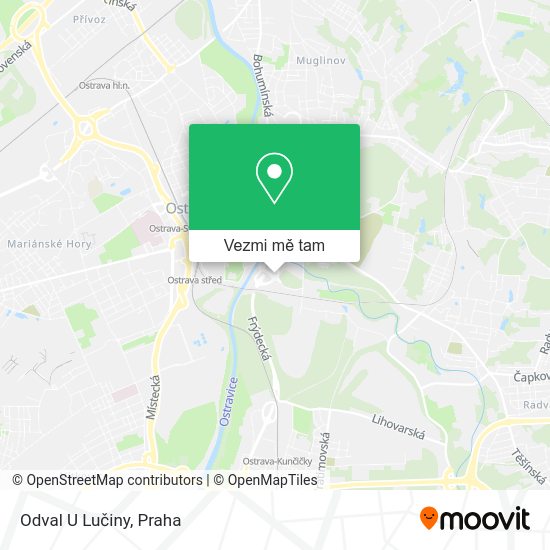Odval U Lučiny mapa