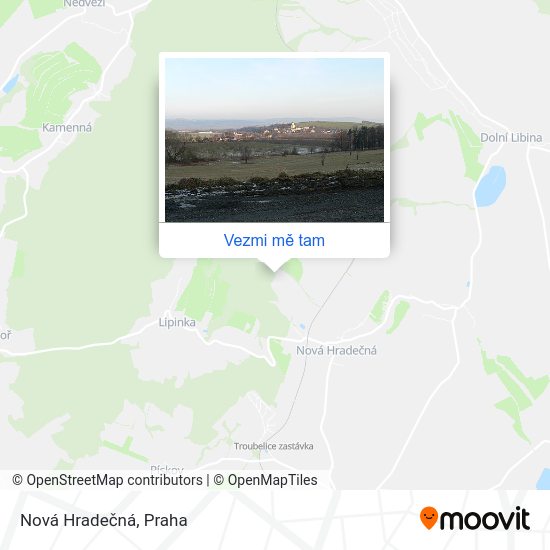 Nová Hradečná mapa