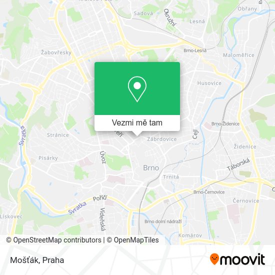 Mošťák mapa