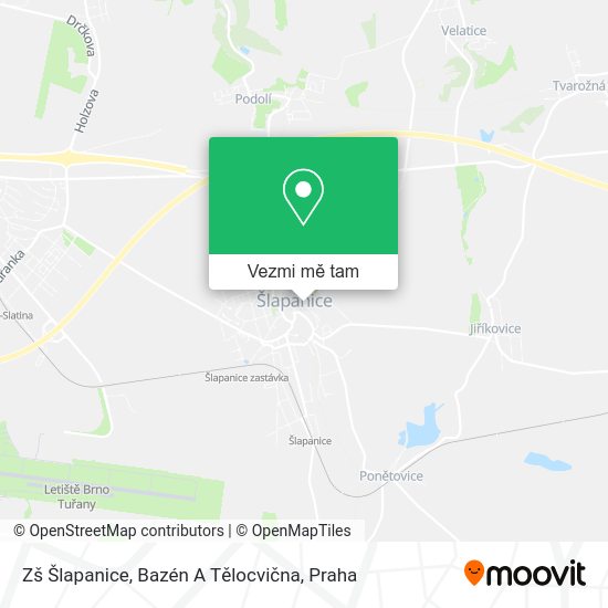 Zš Šlapanice, Bazén A Tělocvična mapa