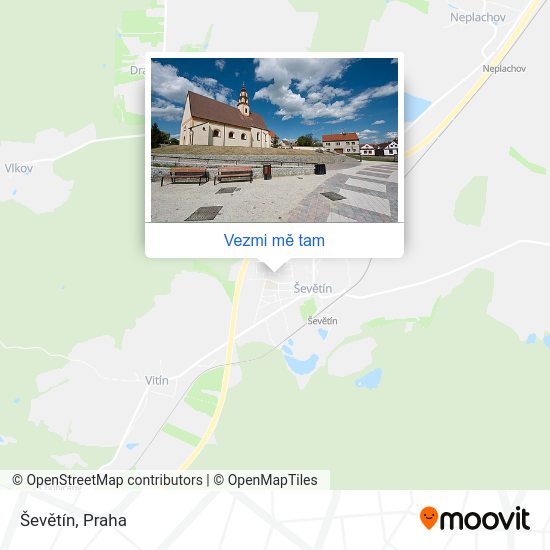 Ševětín mapa