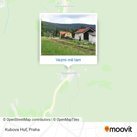 Kubova Huť mapa