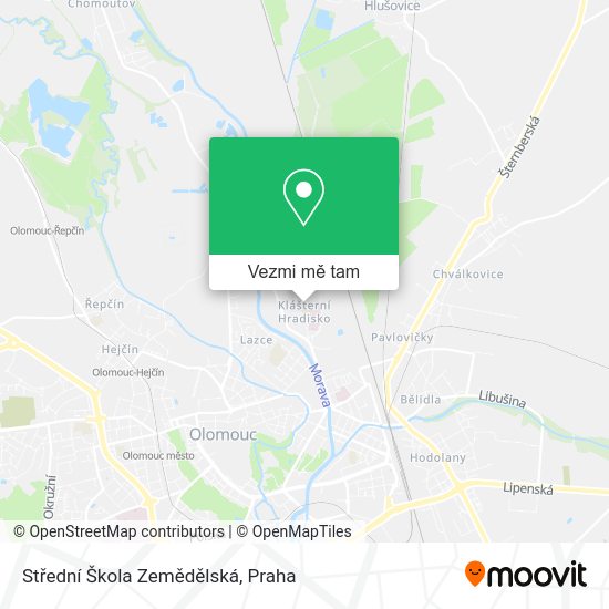 Střední Škola Zemědělská mapa