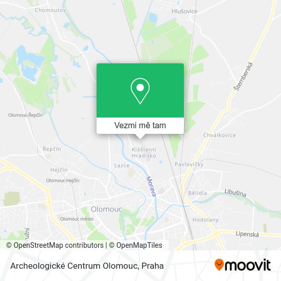 Archeologické Centrum Olomouc mapa