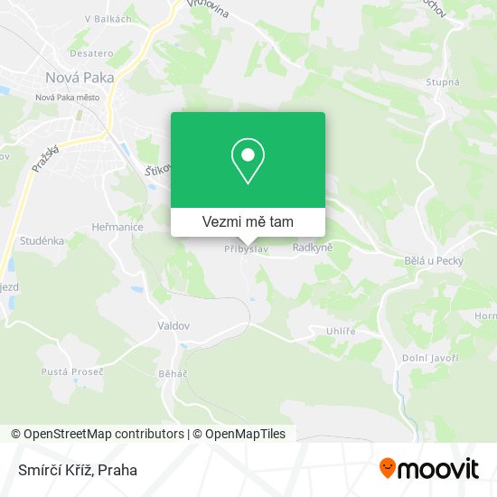 Smírčí Kříž mapa