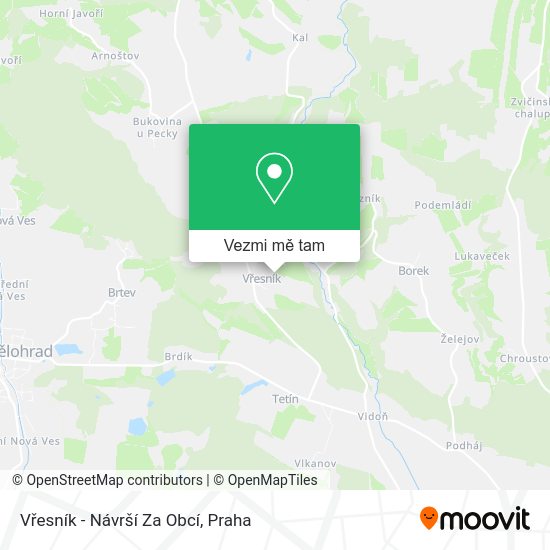 Vřesník - Návrší Za Obcí mapa