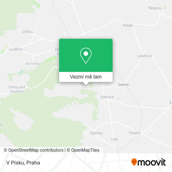 V Písku mapa
