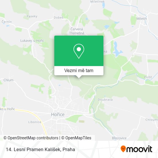 14. Lesní Pramen Kalíšek mapa
