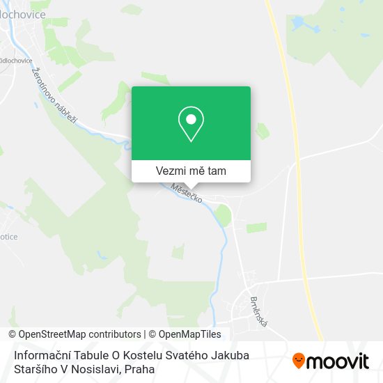 Informační Tabule O Kostelu Svatého Jakuba Staršího V Nosislavi mapa