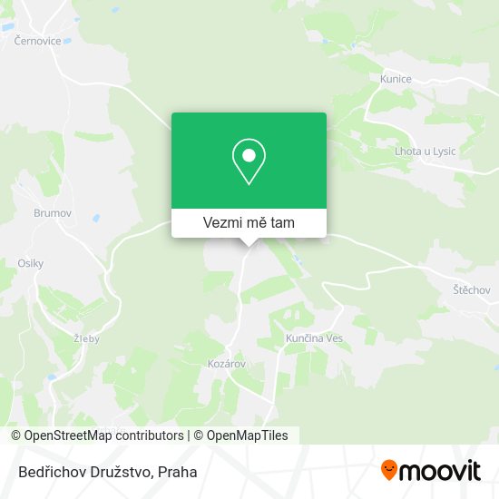 Bedřichov Družstvo mapa