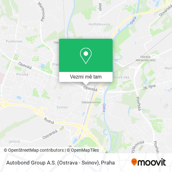 Autobond Group A.S. (Ostrava - Svinov) mapa