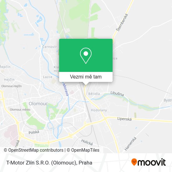 T-Motor Zlín S.R.O. (Olomouc) mapa