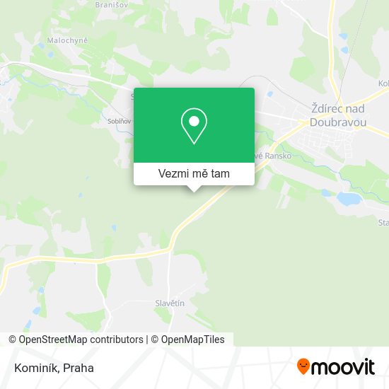 Kominík mapa