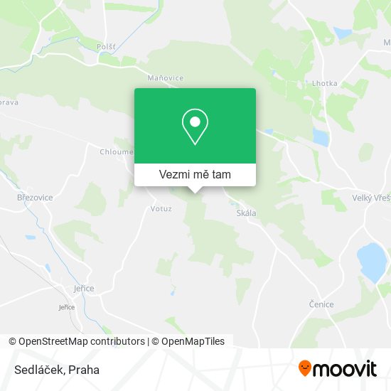 Sedláček mapa