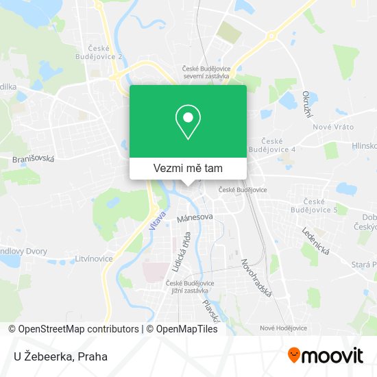 U Žebeerka mapa