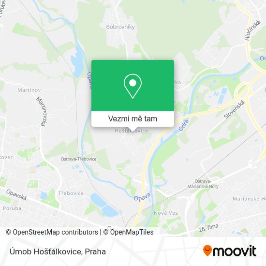 Úmob Hošťálkovice mapa